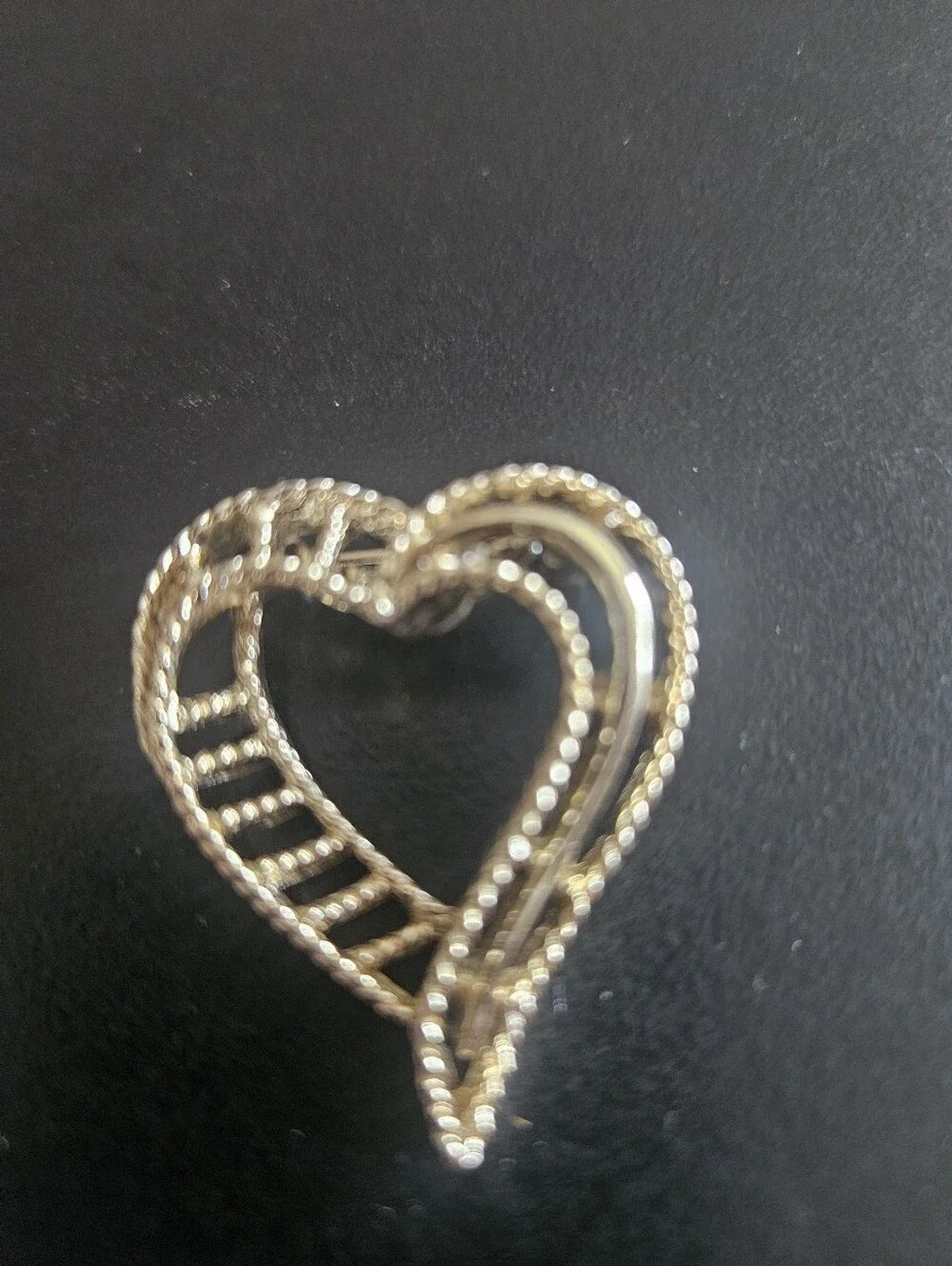 Gold Heart Drop Pendant Necklace - Elegant Layered Heart